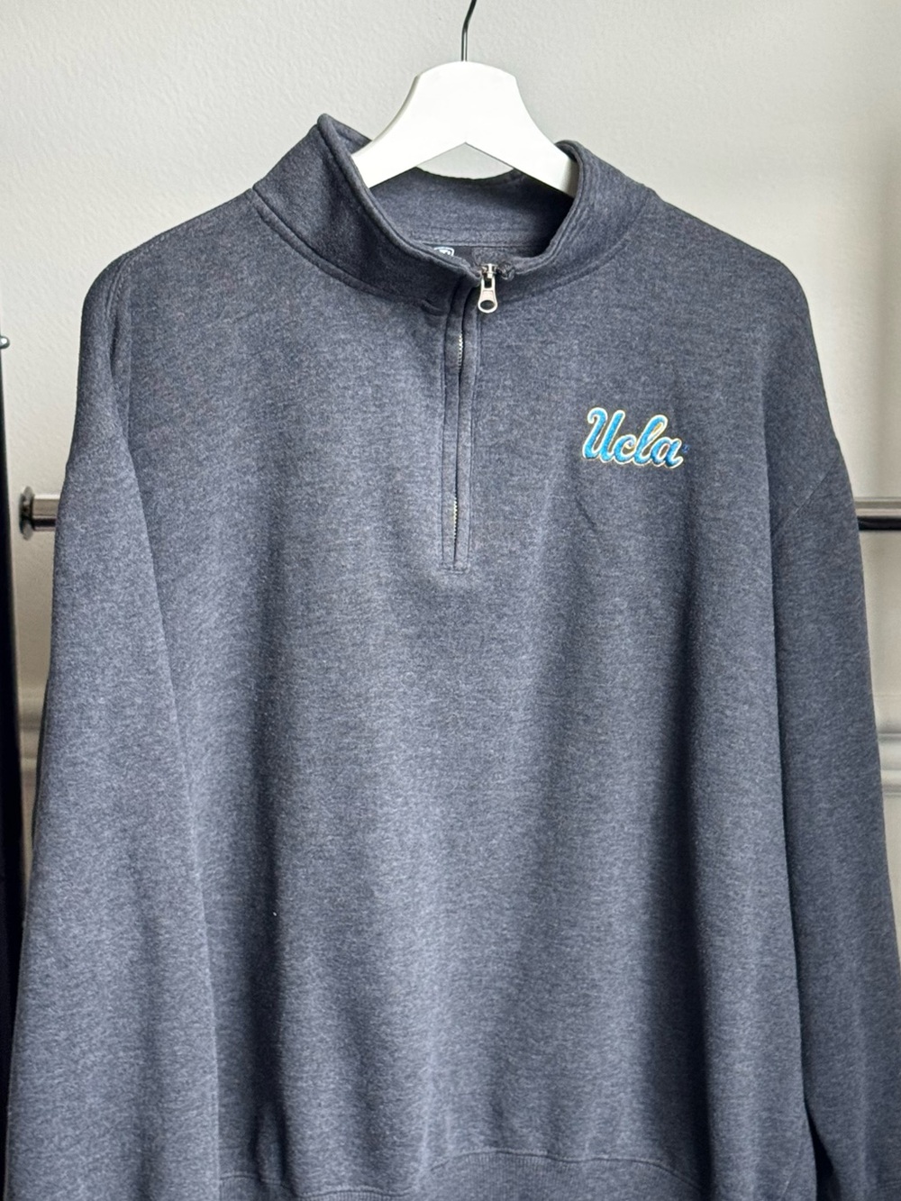 Top of the World UCLA Quarter-Zip Pullover Sweatshirt Men's XL Grey Pre-owned